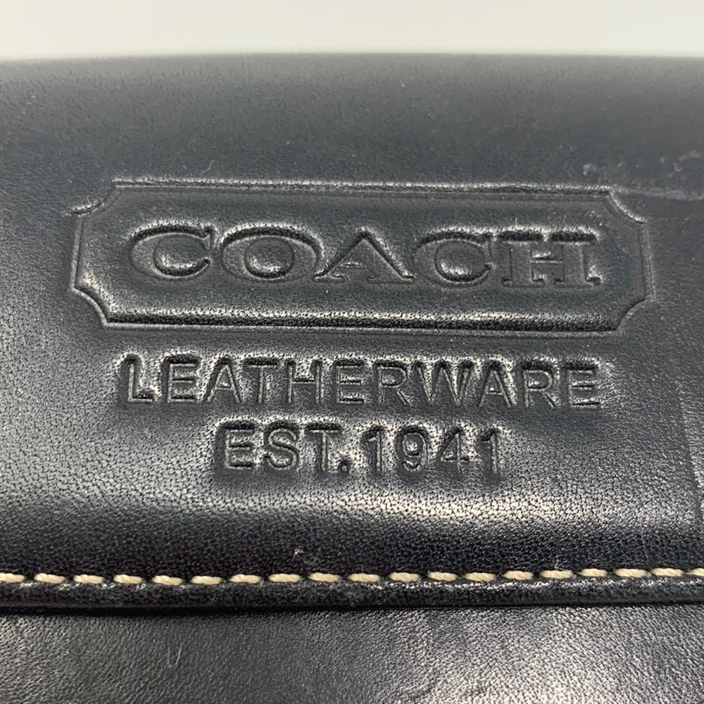 Coach Black Leatherware Wallet Gem